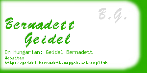 bernadett geidel business card